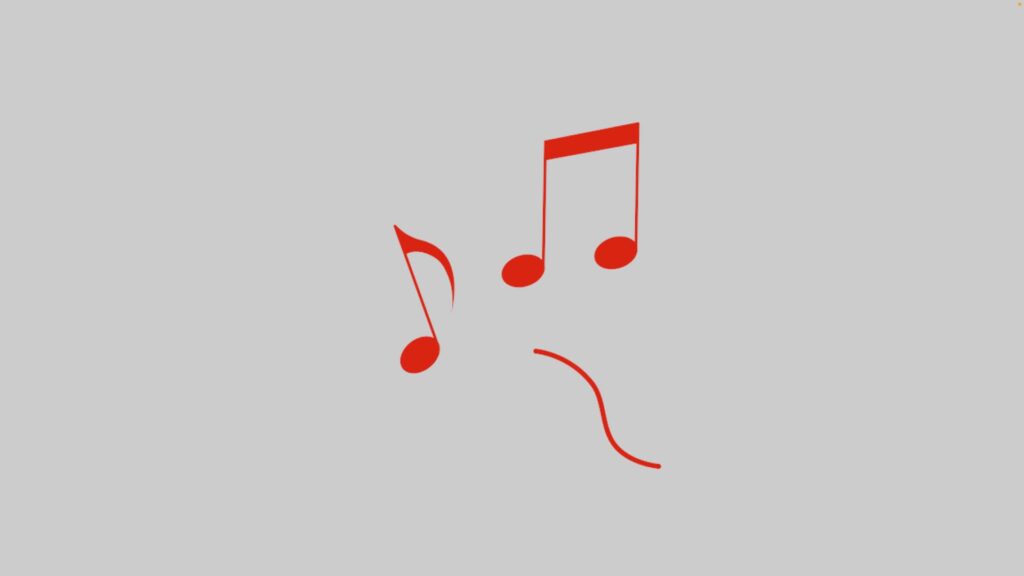 Musical Note Animation or Sound Symbol Animation for Free Download (red)